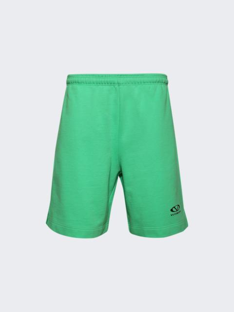 VETEMENTS Oval Logo Shorts Neon Green