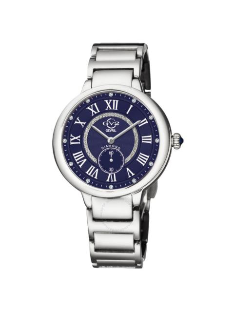 Other Designers Gv2 By Gevril - GV2 by Gevril Rome Quartz Diamond Blue Dial Ladies Watch 12205B