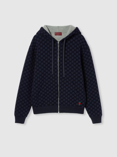 GUCCI Printed double jersey viscose zip jacket