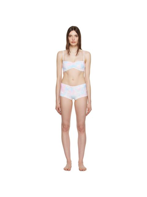 Frankies Bikinis SSENSE Exclusive White & Pink Cleo & Genevieve Bikini