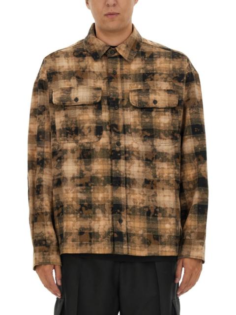 Palm Angels Men Plaid Shirt