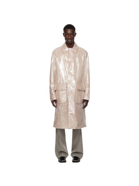 Dries Van Noten Beige Loose Fit Mac Coat