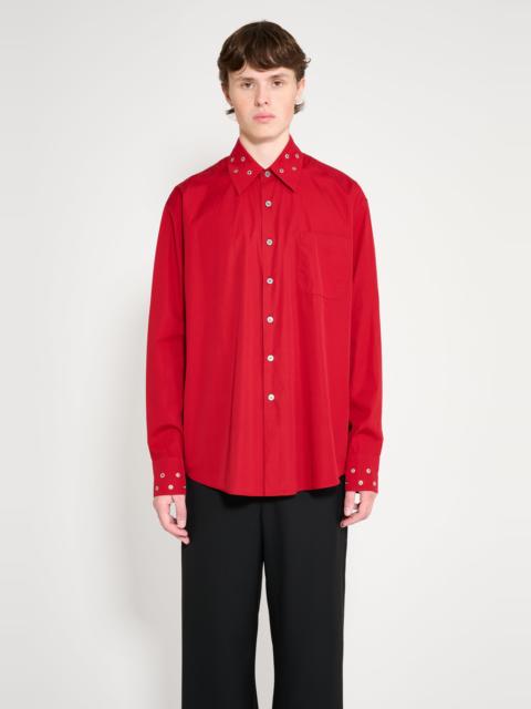 Our Legacy OUR LEGACY ABOVE SHIRT LIPSTICK RED SUPER POPLIN