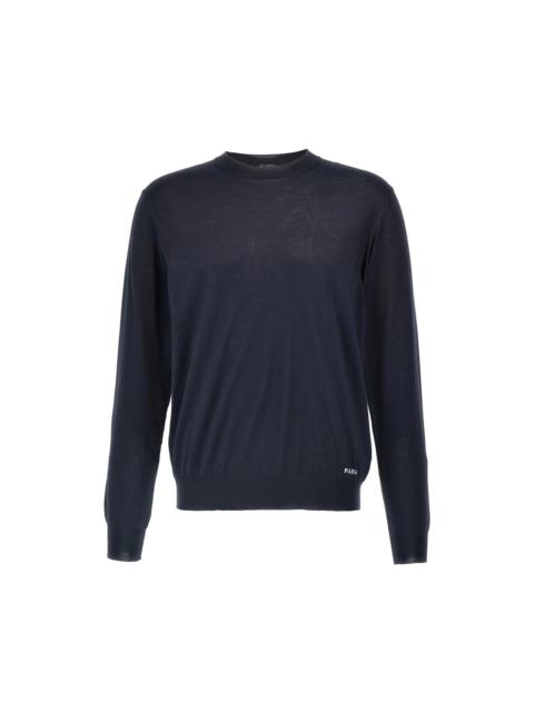 Prada Prada Blue Silk Sweater New And Authentic (Men's size:XXL;)