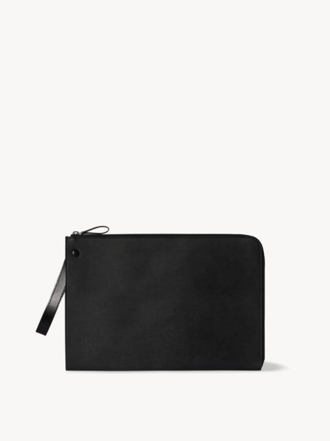 The Row Large Portfolio Wristlet in Leather