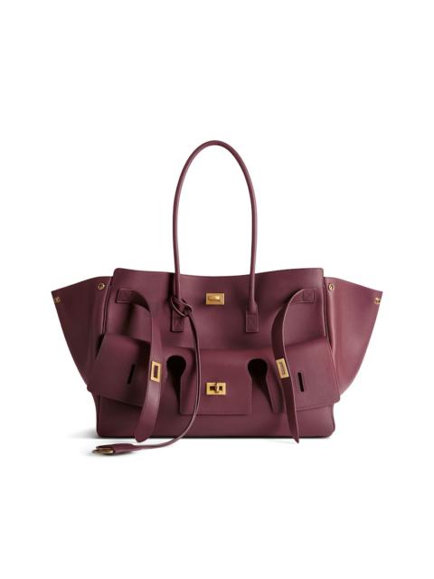 BALENCIAGA Women's Bel Air Medium Carry All Bag in Dark Burgundy