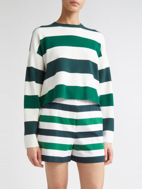 Max Mara Max Mara Jesone Stripe Milano Knit Sweater in Sky Blue at Nordstrom