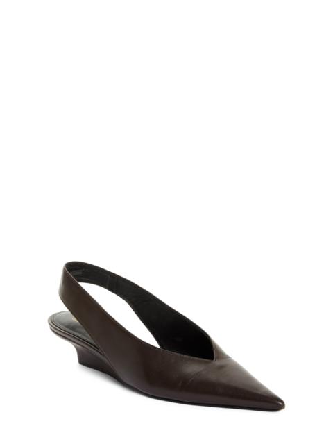TOTEME TOTEME The Wedge Heel Slingback Pump in Bark at Nordstrom