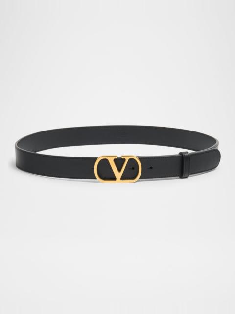 Valentino VLOGO Signature Leather Belt