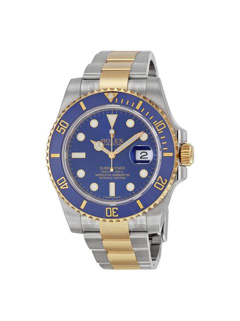 Pre-owned Rolex Submariner Blue Dial Men's Watch 116613LB