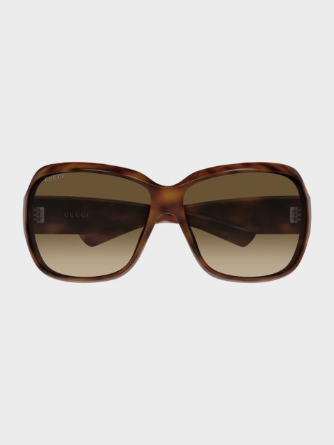 GUCCI Logo 70mm Square Sunglasses