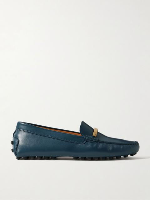 Tod's Gommino embellished leather loafers Blue