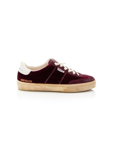 Golden Goose Soul-Star Suede Sneakers burgundy