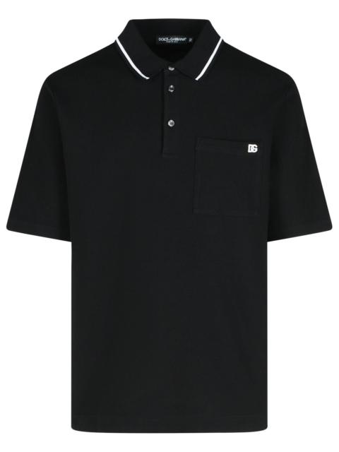 Dolce & Gabbana Dolce & Gabbana Black Cotton Polo Shirt Men