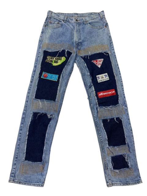 Other Designers Vintage - Levi’s distressed denim handmade