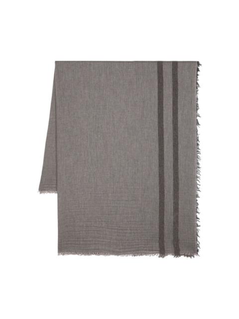stripe-print knit scarf