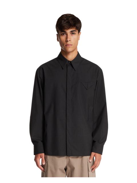 Bottega Veneta Black Wool Shirt