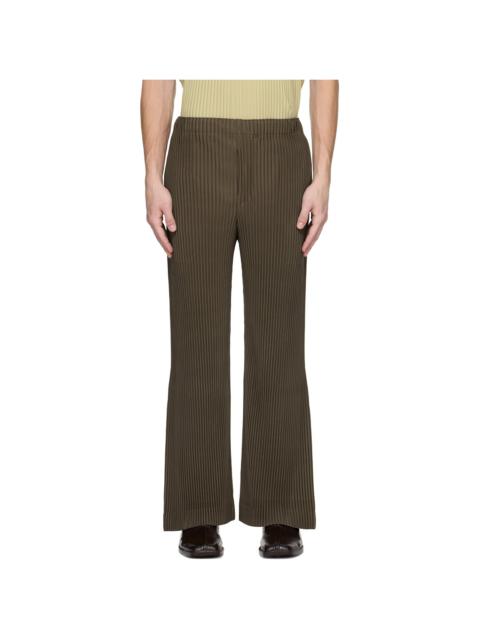 ISSEY MIYAKE Brown Pleats Bottoms 3 Trousers