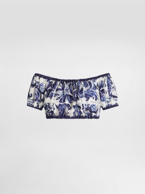 Dolce & Gabbana Majolica-print cotton top