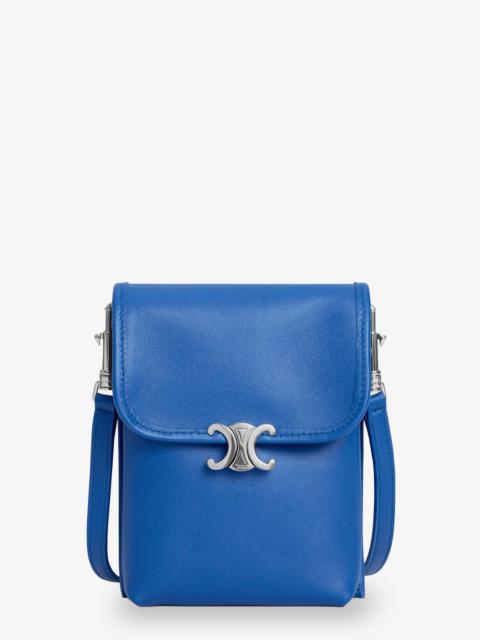 CELINE Celine Soft Triomphe Leather Shoulder Bag