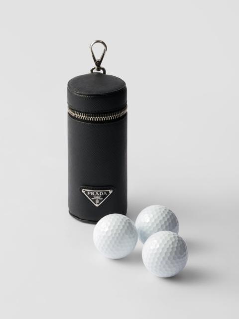 Prada Saffiano leather golf ball case