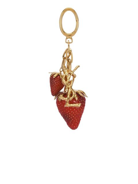 SAINT LAURENT Porte Clefs Fraises Charm