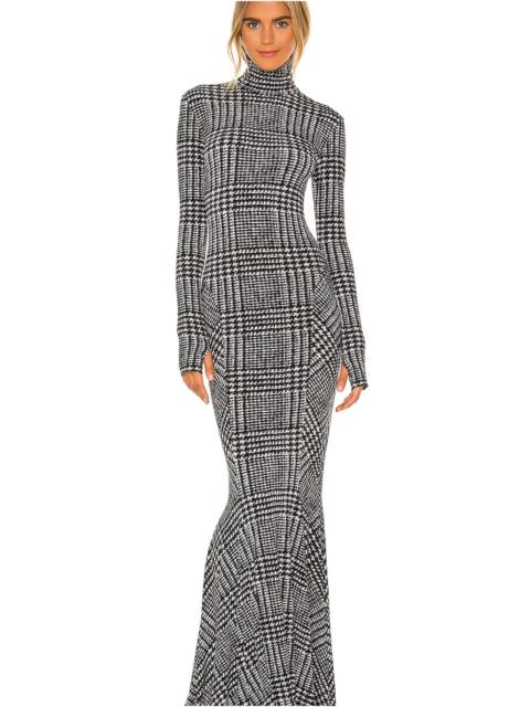 NORMA KAMALI Long Sleeve Turtle Fishtail Gown