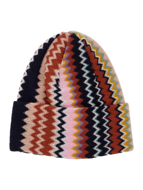 Missoni Missoni Women Multicolor Hat With Brim And Zigzag Motif In Wool Blend For Women