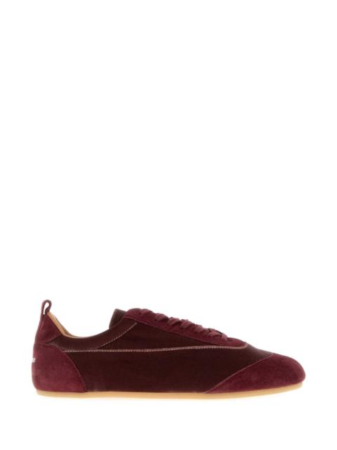 Jil Sander Jil Sander Women Tyrian Purple Velvet And Suede Etage Sneakers