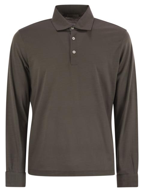 Herno Herno Men Resort Polo Shirt In Soft Wool Knit