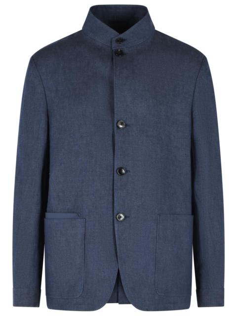 ZEGNA Zegna Blue Linen Jacket