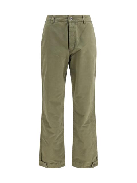Off-White Off-white Racing Staff Cotton Gabardine Pants Dusty Olive