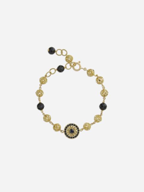 Dolce & Gabbana Gold bracelet with black sapphires