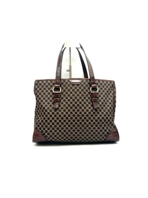 Celine Brown Macadam Canvas Shoulder Bag