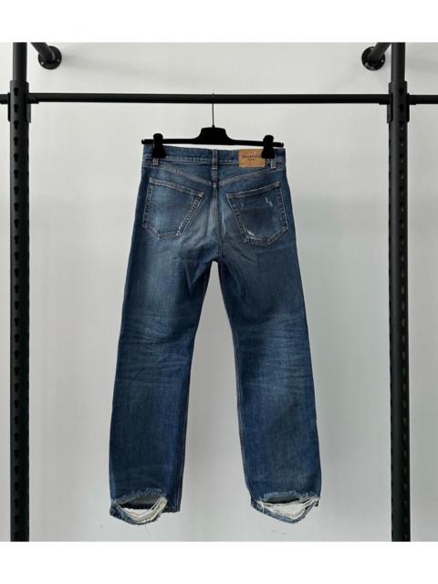 BALENCIAGA Balenciaga Distressed Wide Leg Jeans