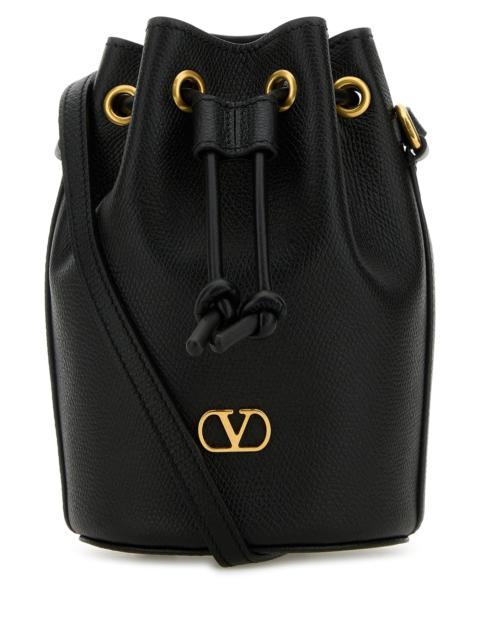Valentino Black leather bucket bag
