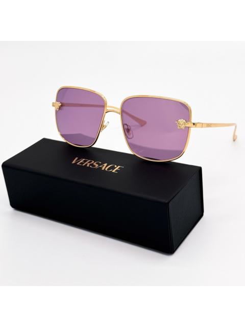 VERSACE NEW VE2282 1002/AK VERSACE GOLD PINK SUNGLASSES VE2282 1002A