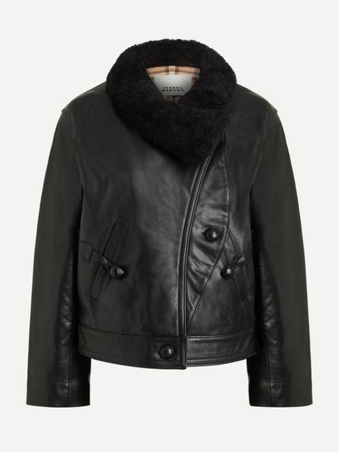Isabel Marant Briyana Leather Aviator Jacket
