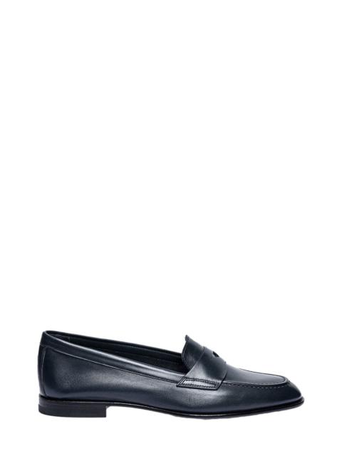 Santoni Santoni Women’s leather penny loafer in Blue at Nordstrom