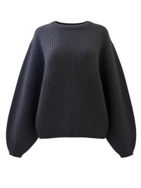 TOTEME Mohair Blend Rib Knit in Black