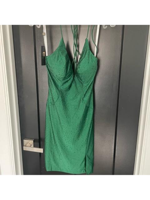 Other Designers NWT LUCCI LU 4156 GREEN Sparkle‎ Backless Dress Sz 2 $248