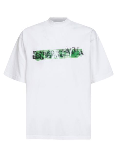BALENCIAGA Balenciaga Men White Messy Spray Medium Fit T-Shirt