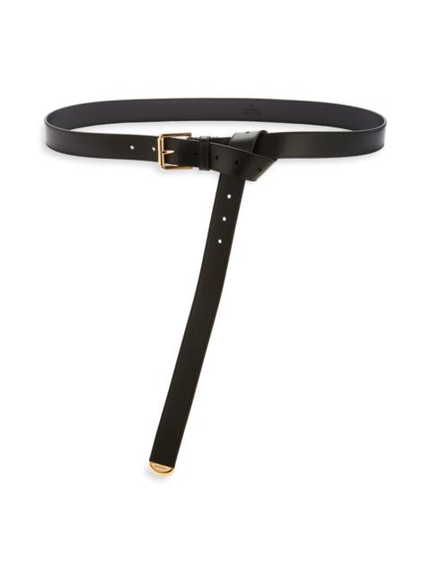 Givenchy Givenchy Voyou Metal Tip Leather Belt in Black at Nordstrom