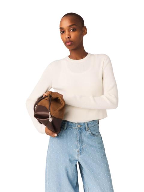 maje maje Jewel-button back sweater in Ecru at Nordstrom