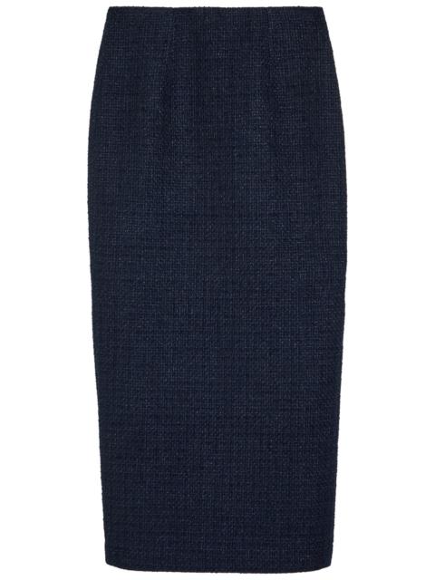 ROLAND MOURET Roland Mouret Ceremony Metallized Bouclé Midi Skirt