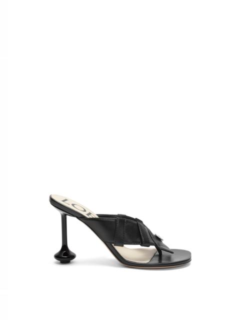 Toy Panta toe post heel sandal in lambskin