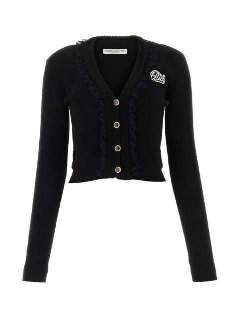 Alessandra Rich Black wool blend cardigan