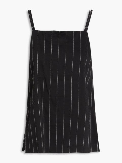 Loulou de Saison Esos striped twill top