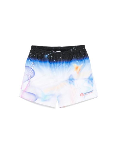 graphic-print swim shorts