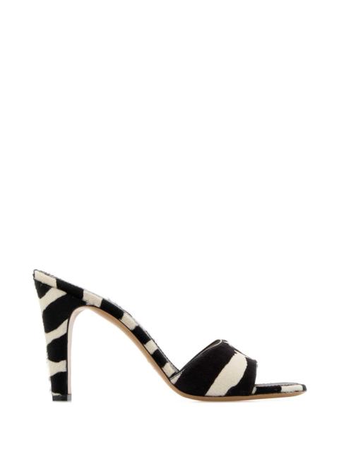 FERRAGAMO Salvatore Ferragamo Women Printed Calf Hair Tatiana 95 Mules